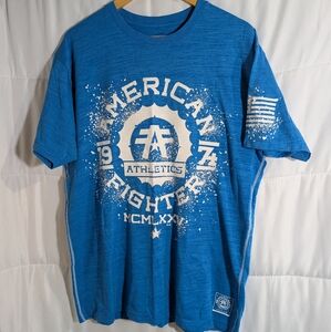 American Fighter Athletic Blue Tee Buckle Sz 2XL